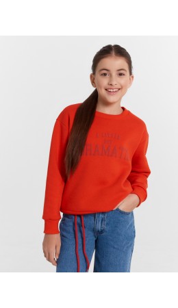 Свитшот я.красный +печать