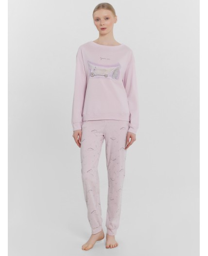 Комплект св.розовый +розовое звездное небо