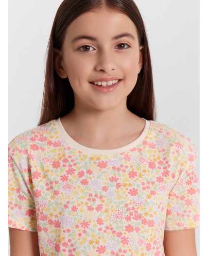 Платье цветочки на молочном