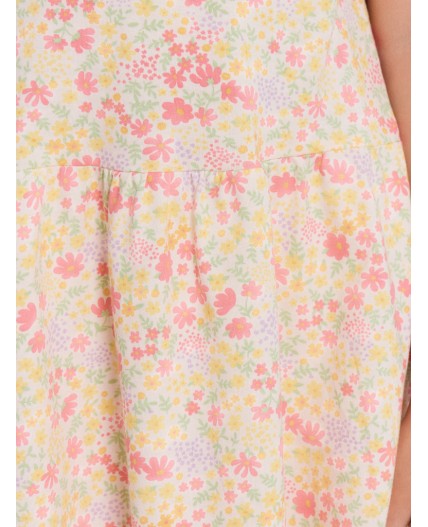 Платье цветочки на молочном