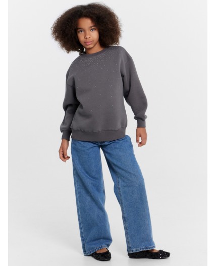 Джемпер асфальт +печать