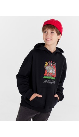 Худи черный +печать