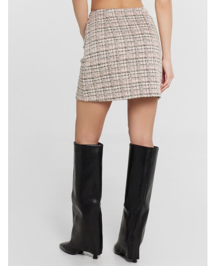 Юбка цветная клетка на молочном