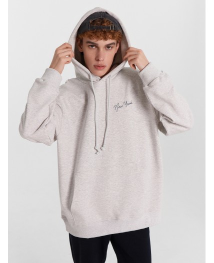 Худи серый меланж 4306-А +печать1