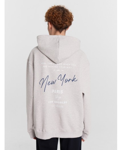 Худи серый меланж 4306-А +печать1