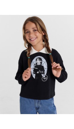 Блуза черный +печать