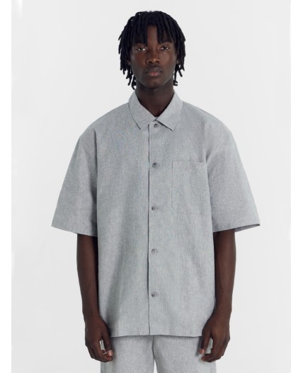 Рубашка двухцветный серый