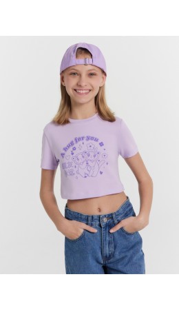 Футболка св.лиловый +печать