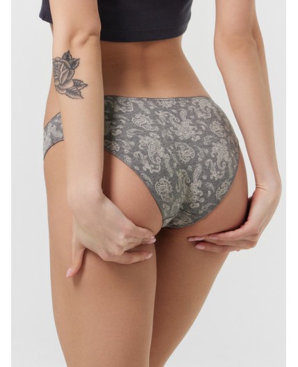 Трусы пейсли на графитовом меланже