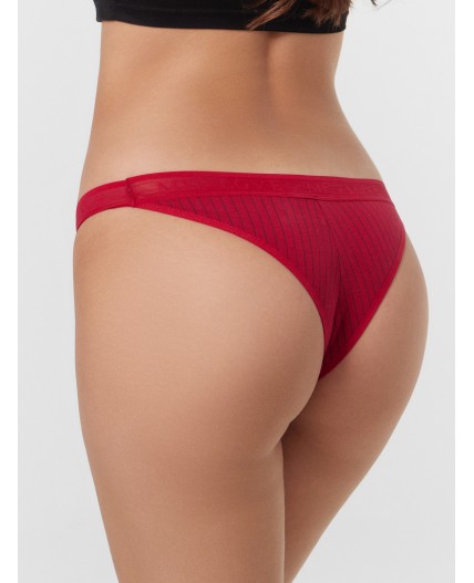 Трусы полоска на бордовом