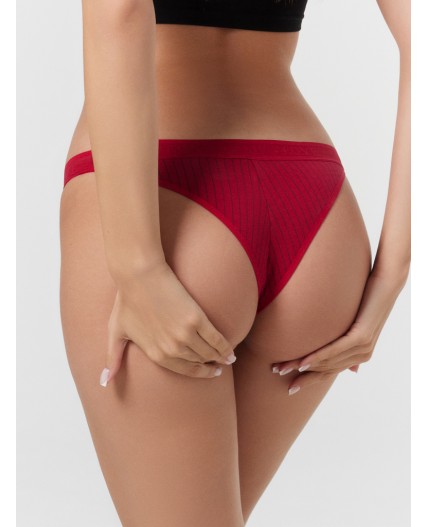 Трусы полоска на бордовом