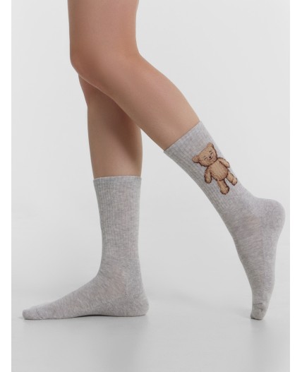 Носки св.серый меланж