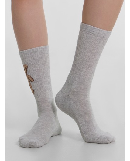 Носки св.серый меланж