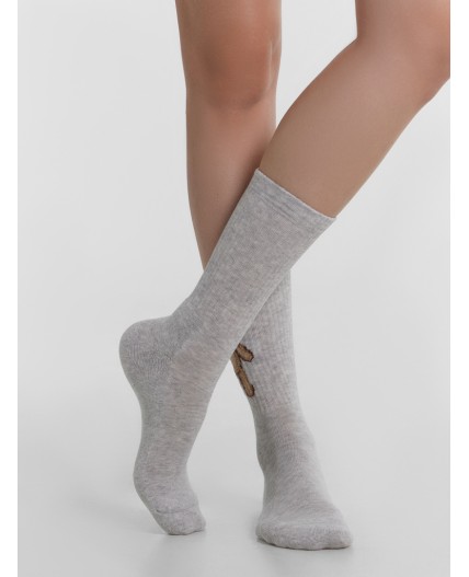 Носки св.серый меланж
