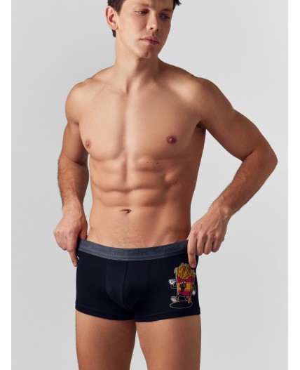 Трусы черный +картошка на черном