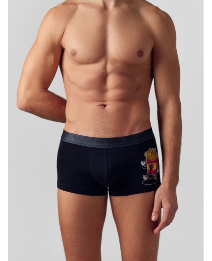 Трусы черный +картошка на черном