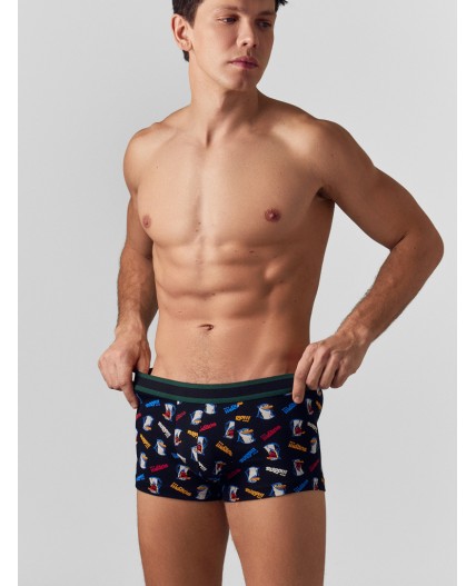 Трусы прикольные пингвины +глубокий синий5