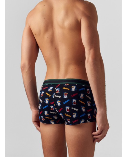 Трусы прикольные пингвины +глубокий синий5