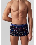 Трусы прикольные пингвины +глубокий синий4