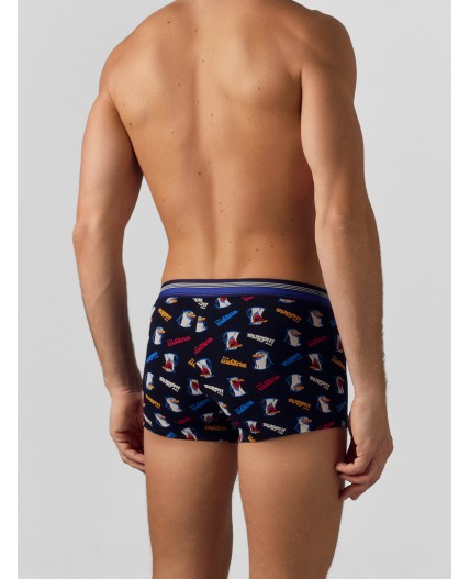 Трусы прикольные пингвины +глубокий синий4