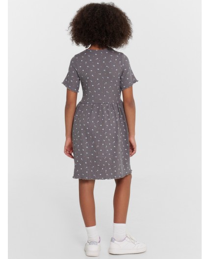 Платье цветочки на т.сером