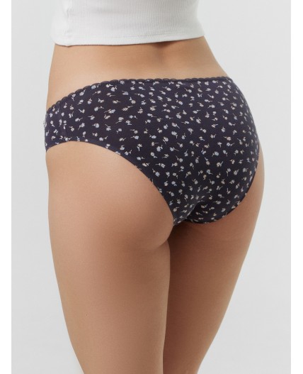 Трусы цветочки на антраците