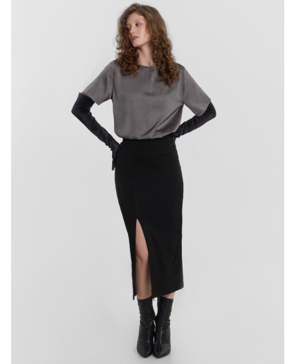 Блузка т.серый