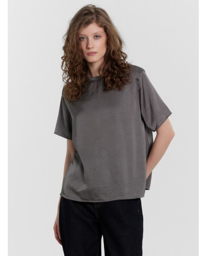 Блузка т.серый