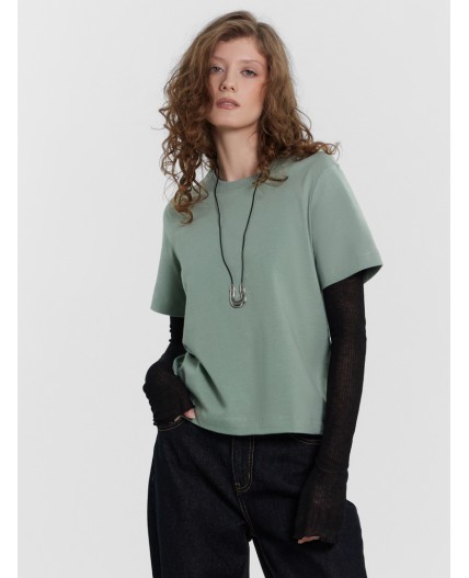 Футболка зеленый лед