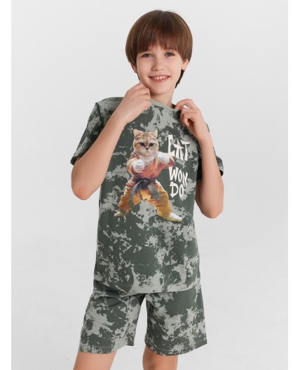 Пижама зеленые разводы1