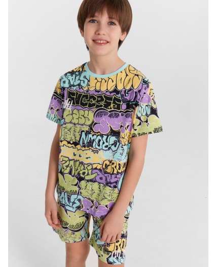 Пижама цветные граффити