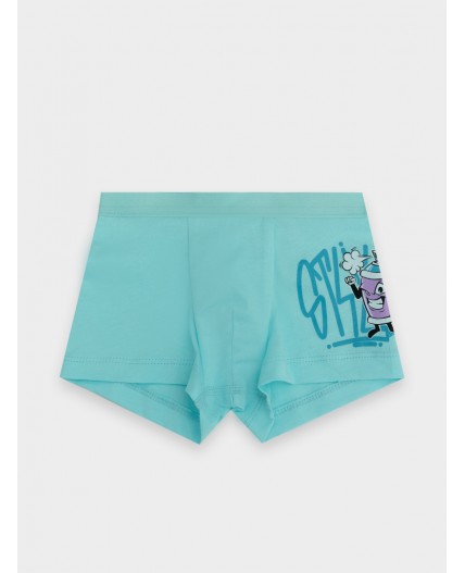 Трусы бирюзовый +печать