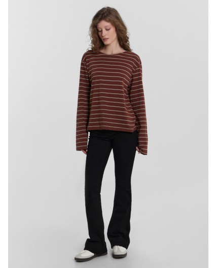 Джемпер полоска на капучино