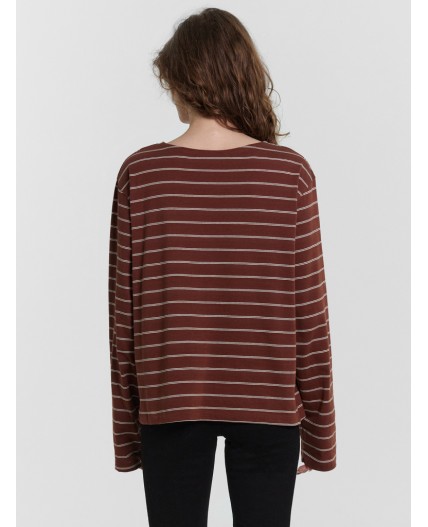 Джемпер полоска на капучино