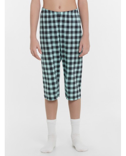 Комплект небесная бирюза +серая клетка