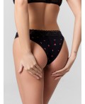 Трусы вишенки на черном