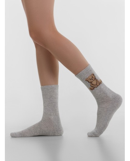 Носки св.серый меланж