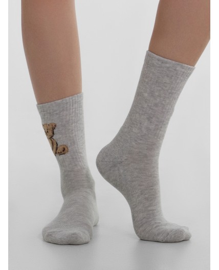 Носки св.серый меланж
