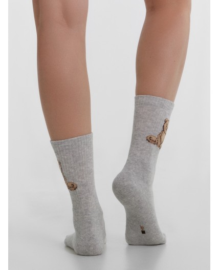 Носки св.серый меланж