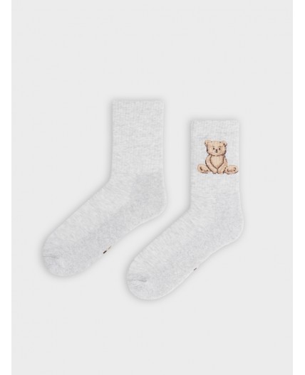 Носки св.серый меланж