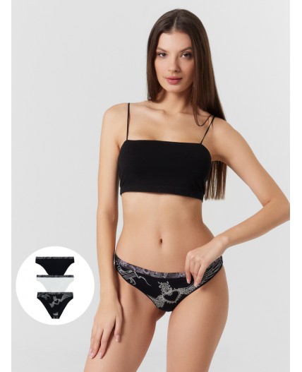 Трусы тату на черном