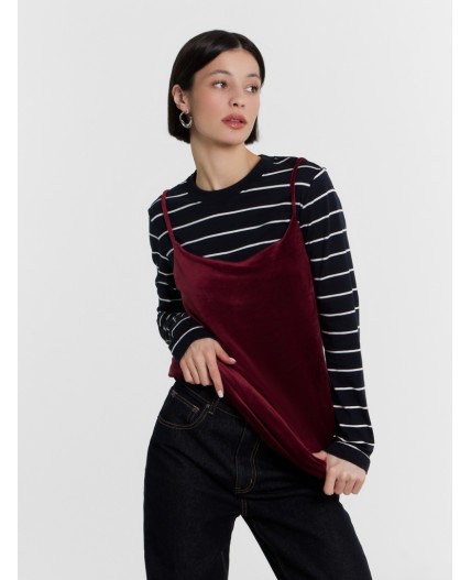 Джемпер белая полоска на неви