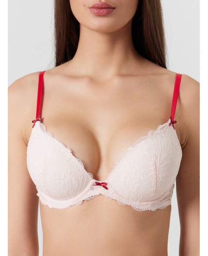 Бюстгальтер цветочно -розовый