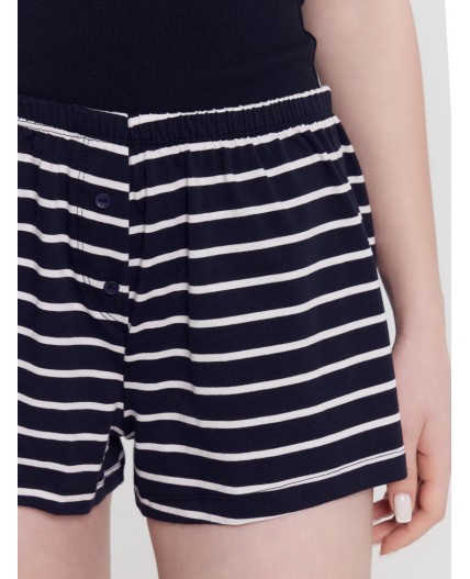 Шорты домашние белая полоска на неви