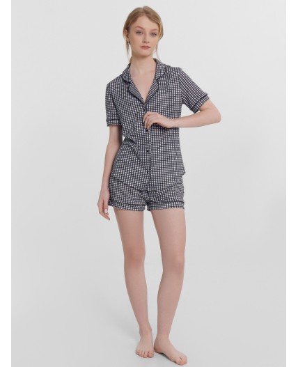 Комплект черная клетка на белом