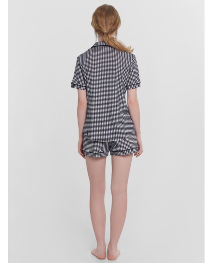 Комплект черная клетка на белом