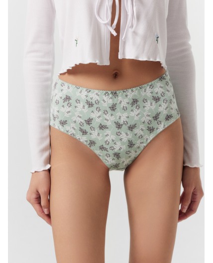 Трусы цветы на мятном