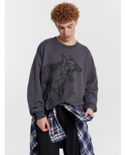 Свитшот сталь +печать