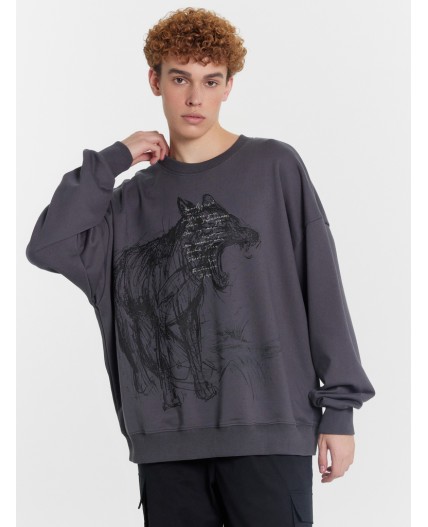 Свитшот сталь +печать