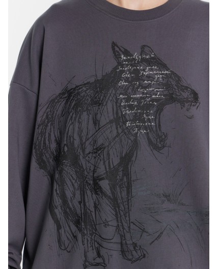 Свитшот сталь +печать